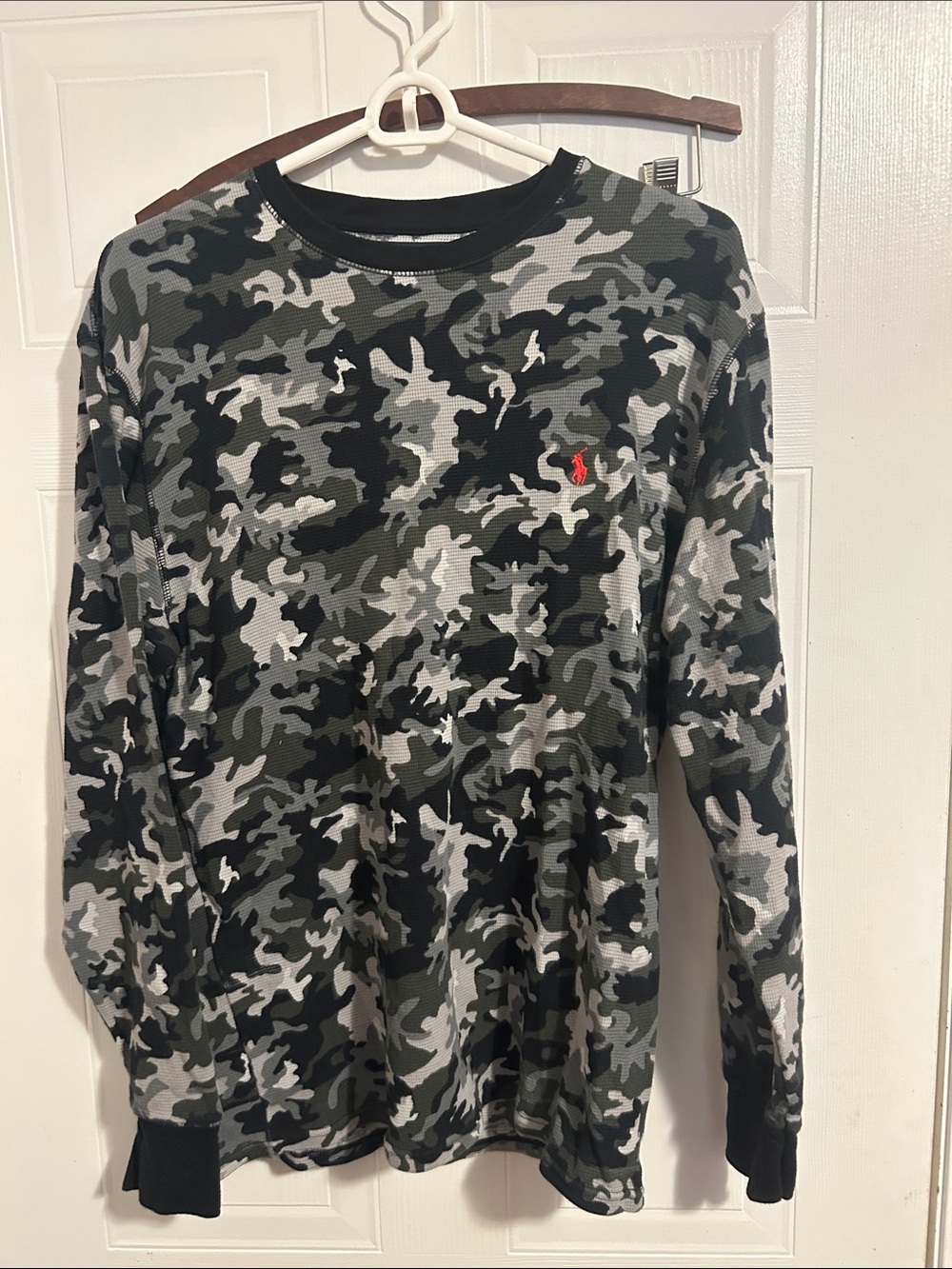 Polo by Ralph Lauren Men's Camo Crewneck Sweater - Gray/Black/Green